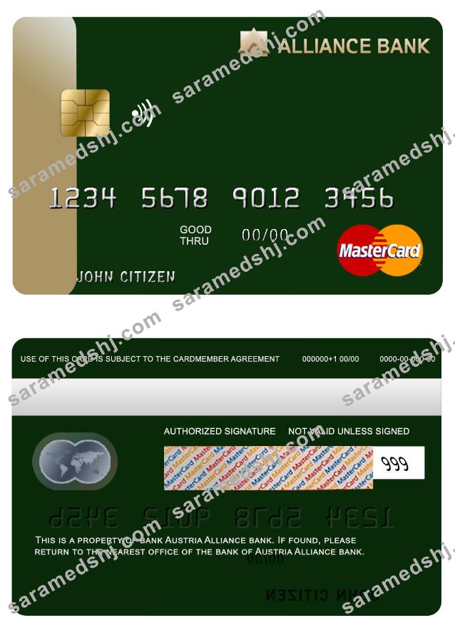 Austria Alliance bank mastercard